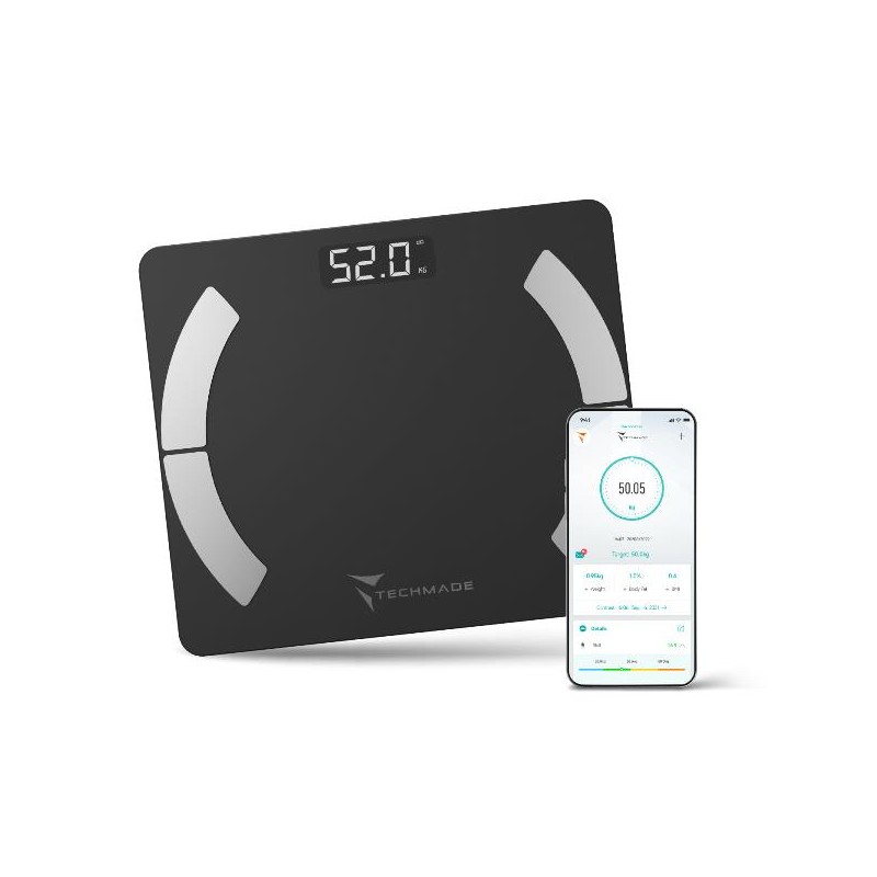 Bilancia Pesapersone Techmade TM-SCALE-BK Smart Digitale