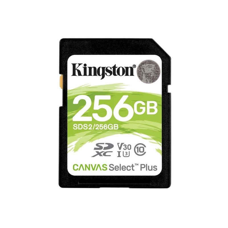 SECURE DIGITAL KINGSTON 256 GB CANVAS SELECT PLUS (SDS2/256GB) CLASS10 UHS-I