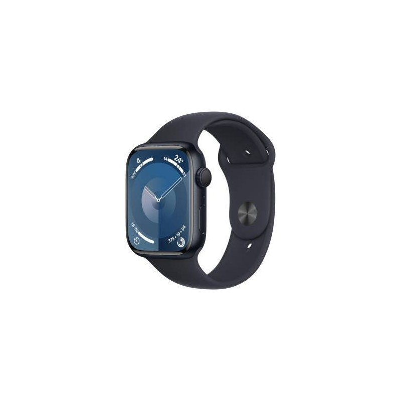 Apple Watch Serie 9 45mm Aluminium MidNight Sport Band MidNight M/L MR9A3QL/A