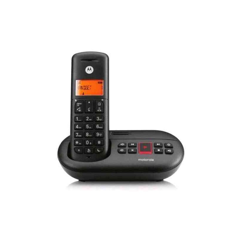 TELEFONO CORDLESS Motorola E211 CON SEGRETERIA NERO