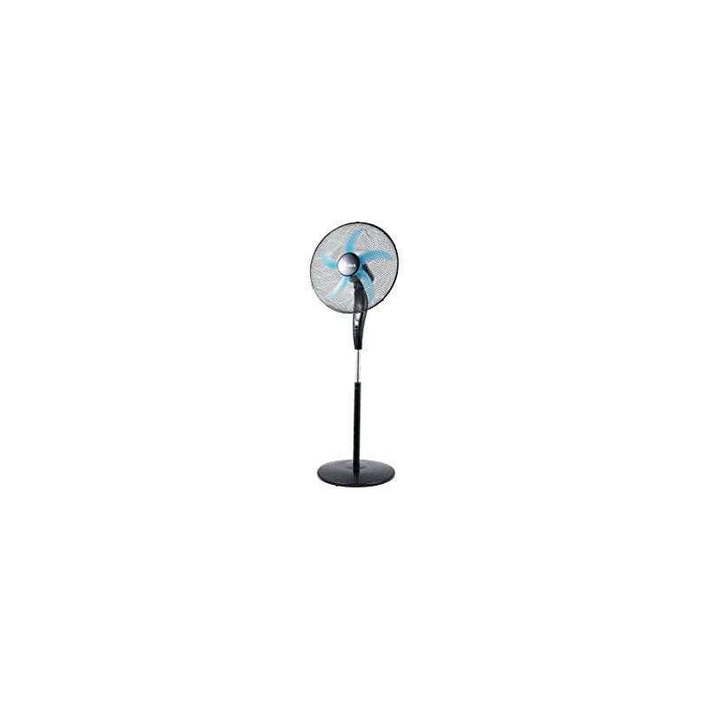 Ardes AR5EA50PB Easy 50P Ventilatore a Piantana Ampia Base 5 Pale 50 cm 3 Livelli di velocità, Nero, Pala