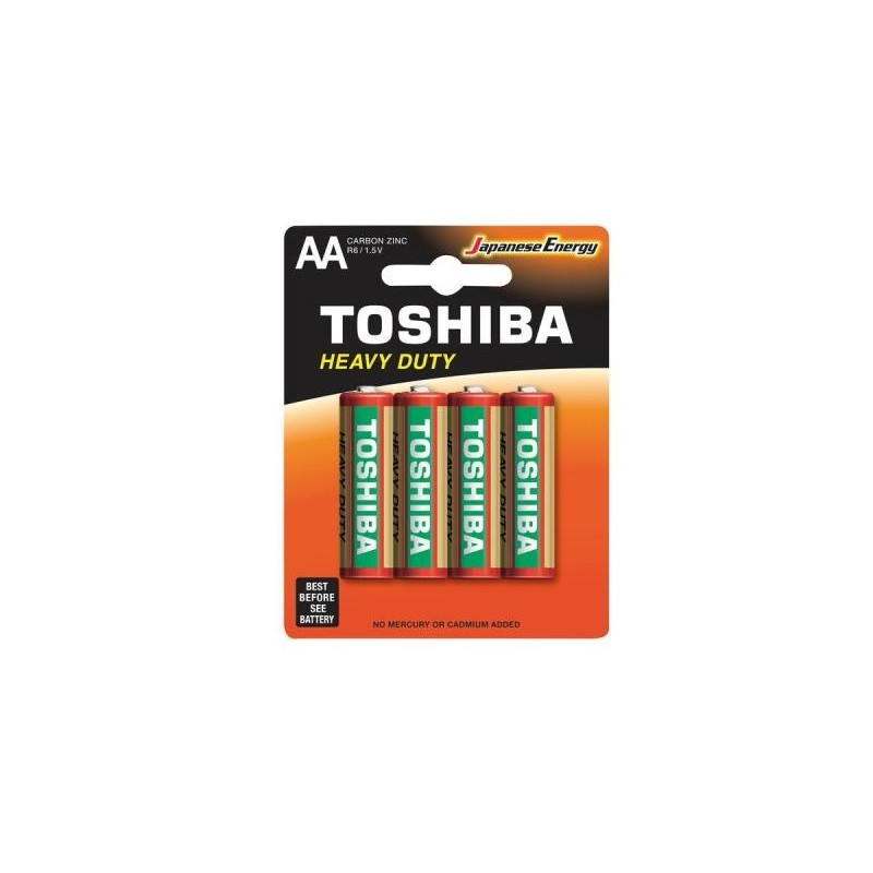 BATTERIE TOSHIBA ZINCO CARBONE STILO R6KG AA CONF.4 PZ (R6KG-BP-4C)