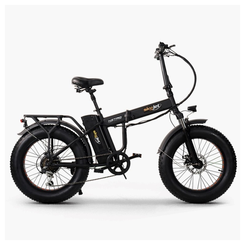 BICI ELETTRICA CON PEDALATA ASSISTITA FAT BIKE SKYJET 20'' NITRO - 250W - NERO