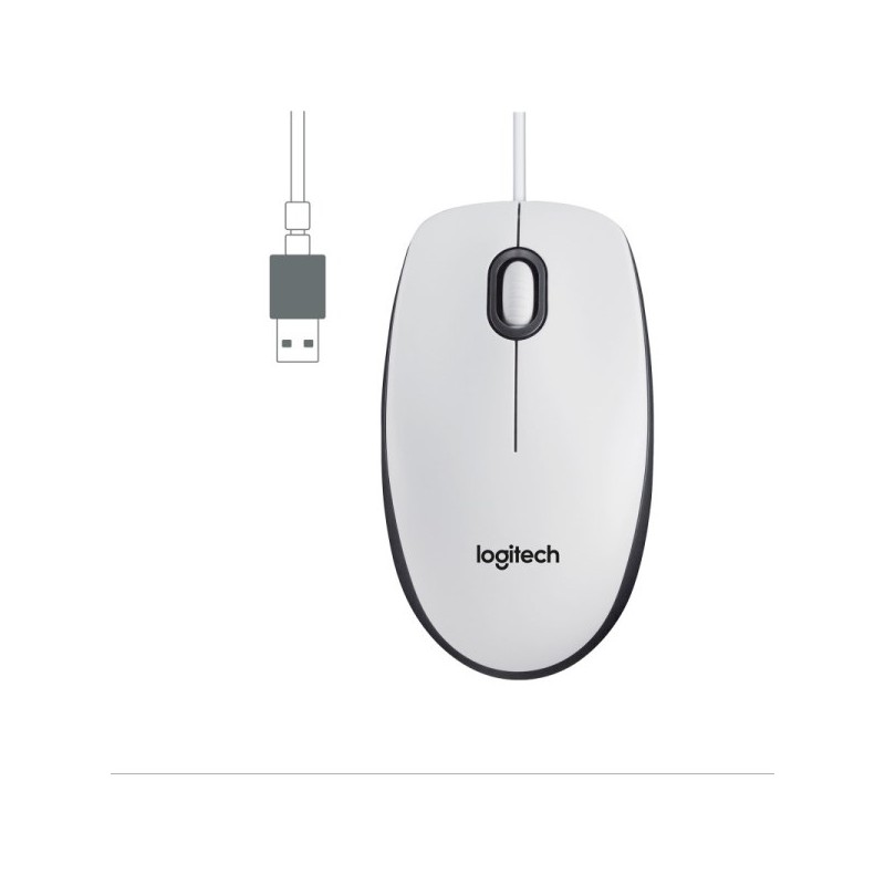 MOUSE LOGITECH OTTICO M100 BIANCO USB (910-006764