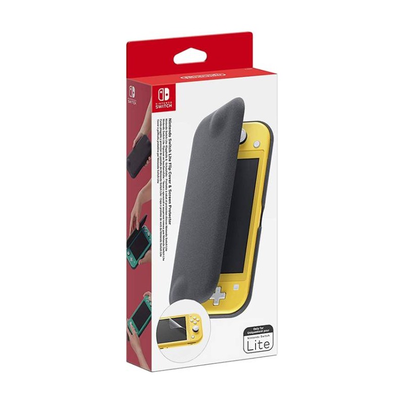 Switch Lite Kit Custodia Flip Grigio + Pellicola Protettiva