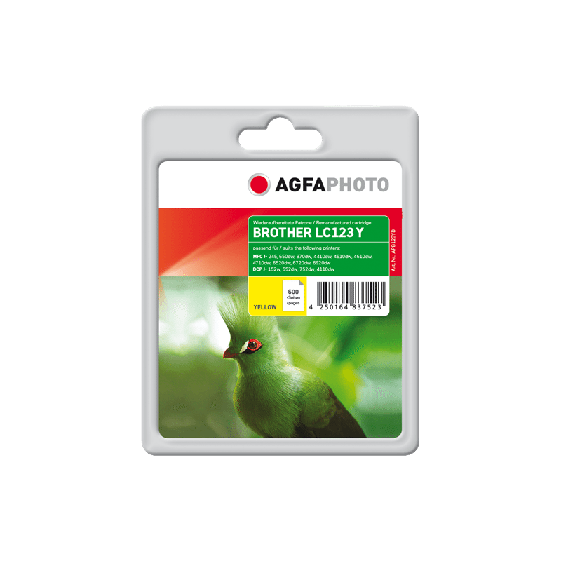 Cartuccia Originale Agfa Photo APB123YD giallo 600 pagine LC123Y