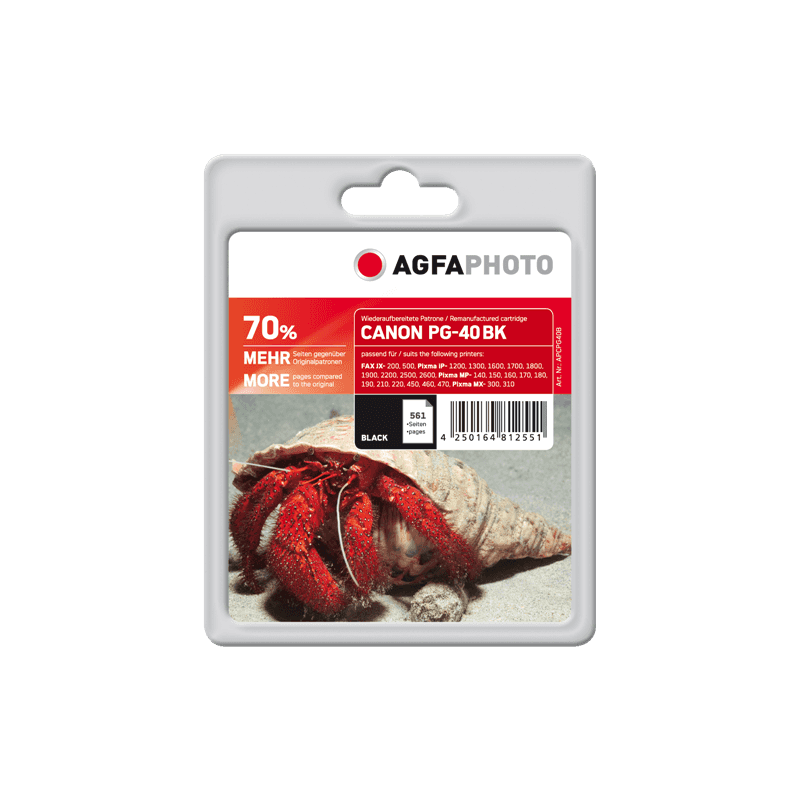 Cartuccia Originale Agfa Photo APCPG40B black 561 pagine