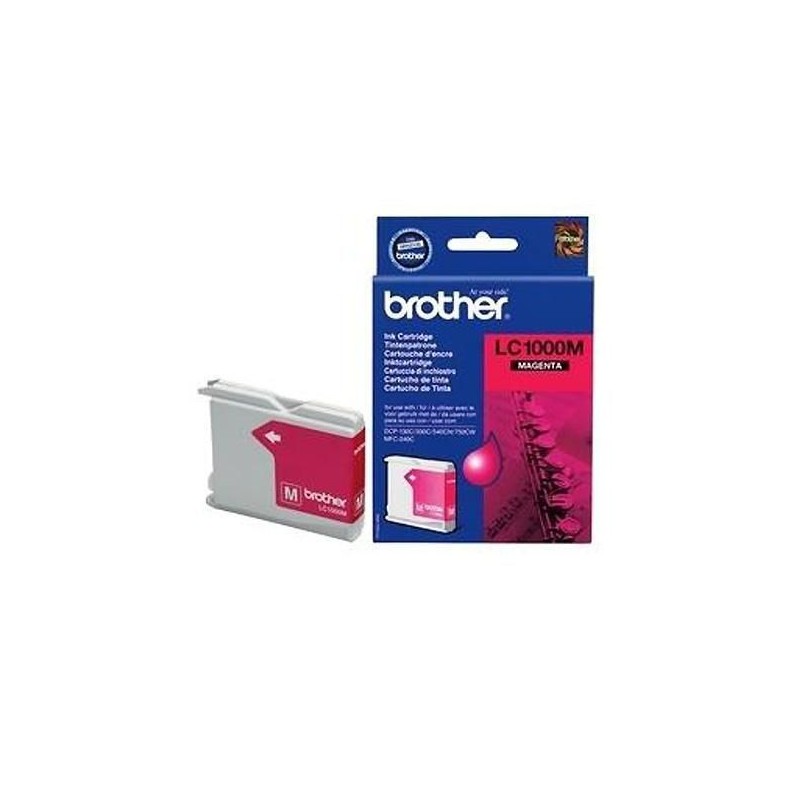 CARTUCCIA ORIGINALE BROTHER MAGENTA LC-1000M LC-1000 ~400 COPIE