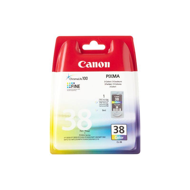 CARTUCCIA ORIGINALE CANON COLORE CL-38 2146B001 ~205 Seiten 9ml