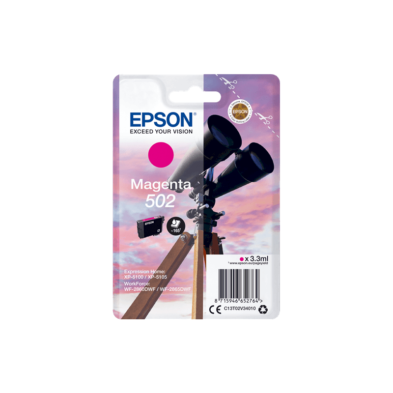 Cartuccia Originale Epson C13T02V34010 502 magenta 165 pagine 3,3ml