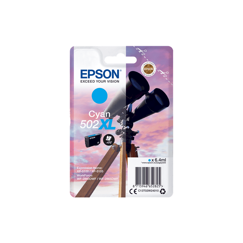 Cartuccia Originale Epson C13T02W24010 502XL ciano 470 pagine6,4ml