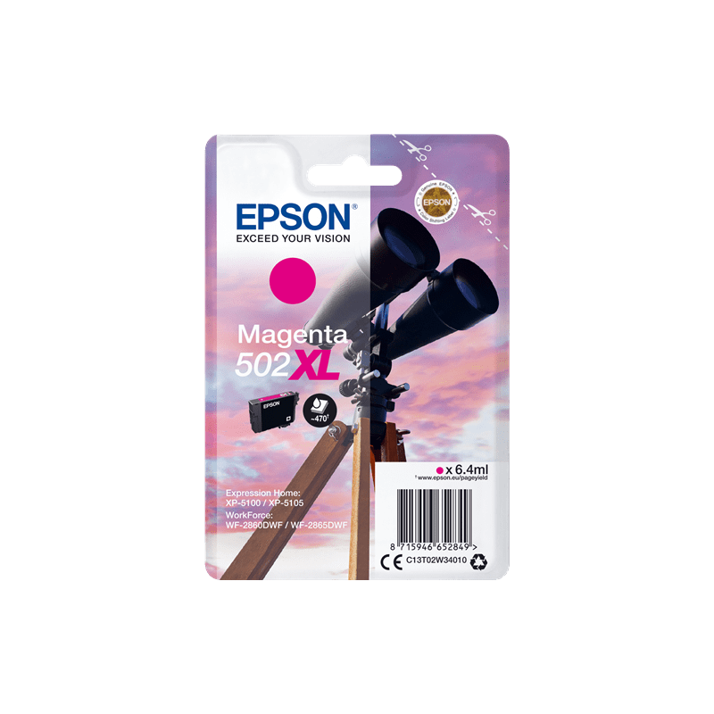 Cartuccia Originale Epson C13T02W34010 502XL magenta 470 pagine6,4ml