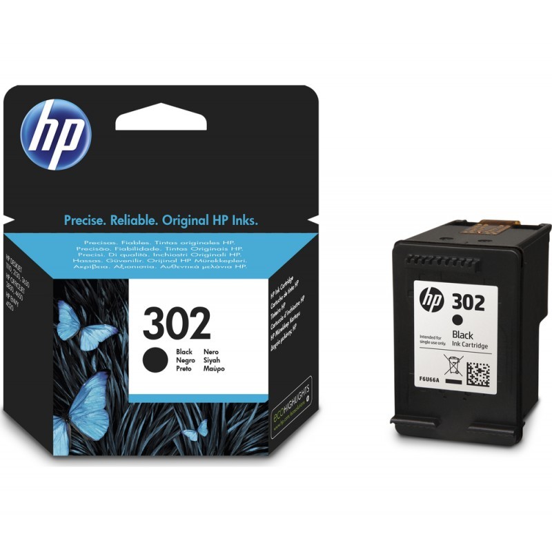 CARTUCCIA ORIGINALE HP 302 F6U66AE BLACK