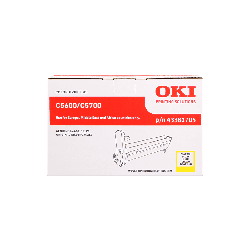 Drum Originale OKI 43381705 giallo 20000 pagine