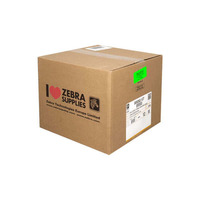 Etichetta Originale Zebra 800262-127 12PCK Z-Select 12 Rotoli, carta termica, 2000D, 57x32mm, 2100 Et./Rotolo, separabile