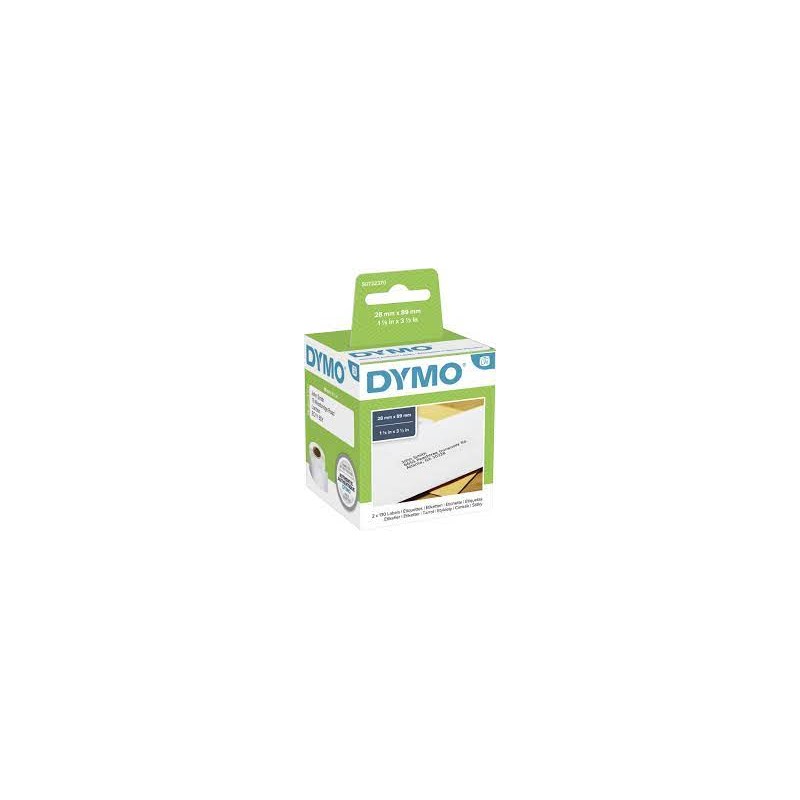 ETICHETTE ORIGINALE DYMO BIANCO S0722370 99010 bianche etichette per l'idirizzio, 89x28mm, 2x130