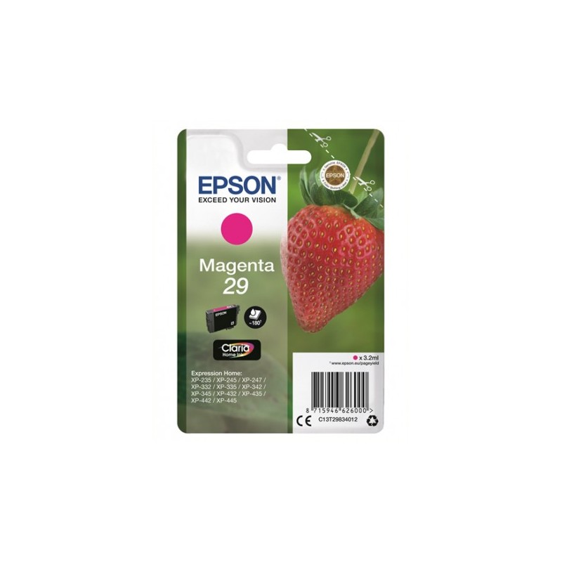 ORIGINAL Epson Cartuccia d'inchiostro magenta C13T29834012 T2983 ~180 Seiten 3,2ml C13T29834010