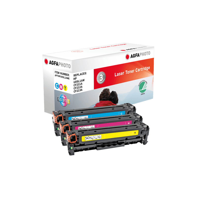 Toner Originale Agfa Photo APTHPU0SL1AME 131A-CF211AM Multipack ciano / magenta / giallo