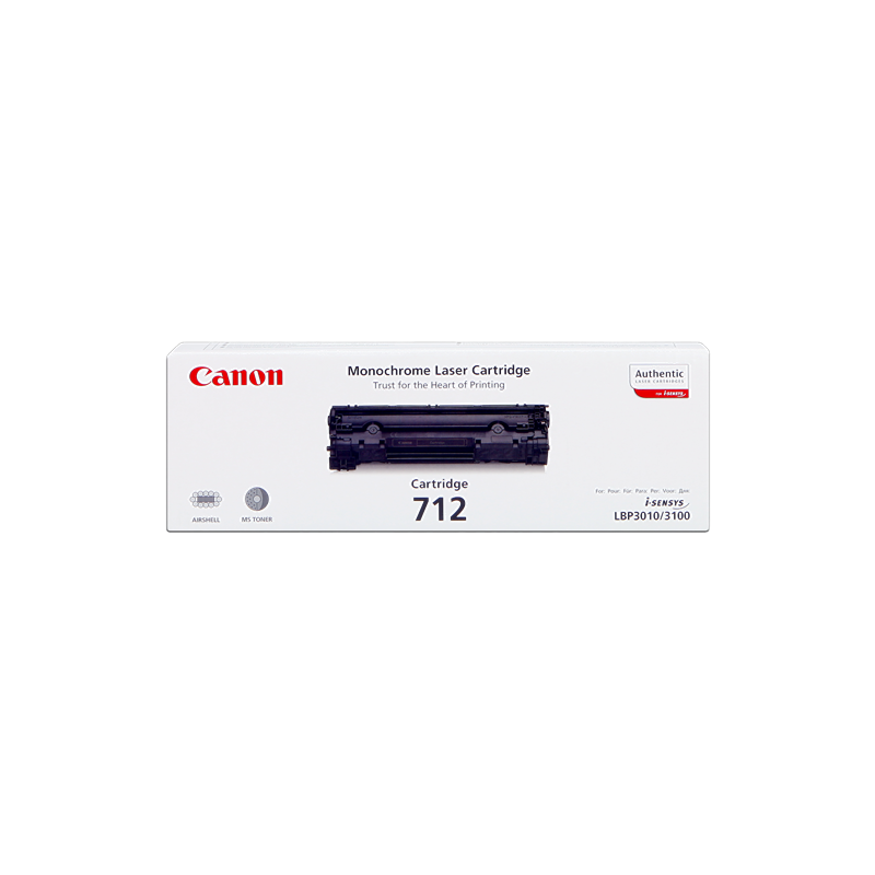 TONER ORIGINALE CANON BLACK 712BK (1870B002) ~1500 PAGINE