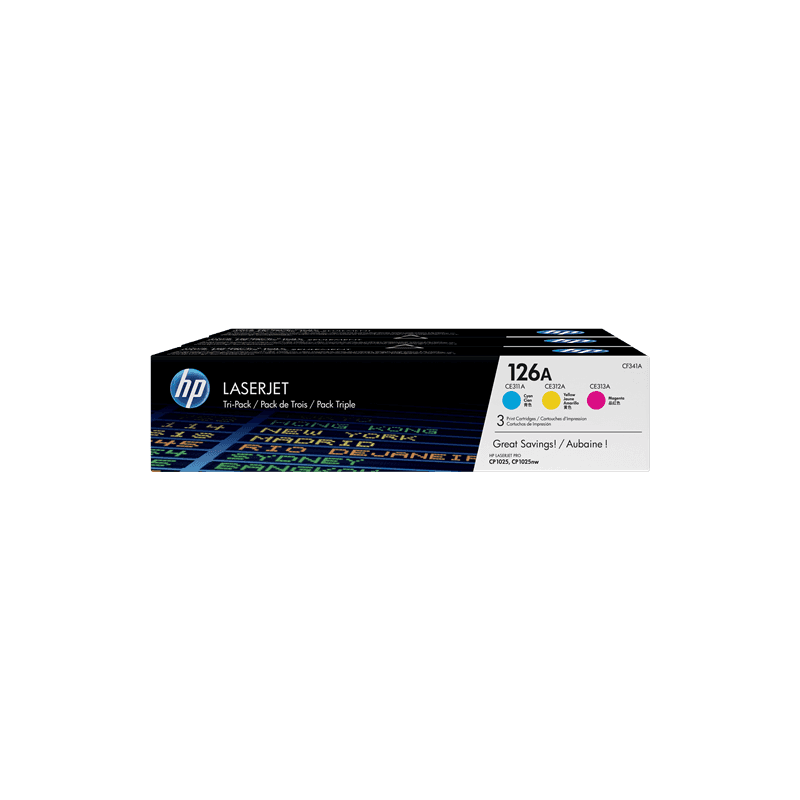 Toner Originale HP CF341A 126A Multipack ciano / magenta / giallo 3 Toner 126A: c+m+y