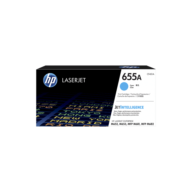 Toner Originale HP CF451A 655A ciano 10500 pagine