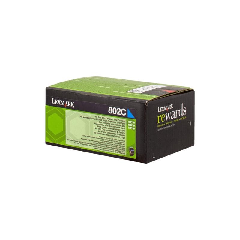 Toner Originale Lexmark 802C 80C20C0 ciano 1000 pagine