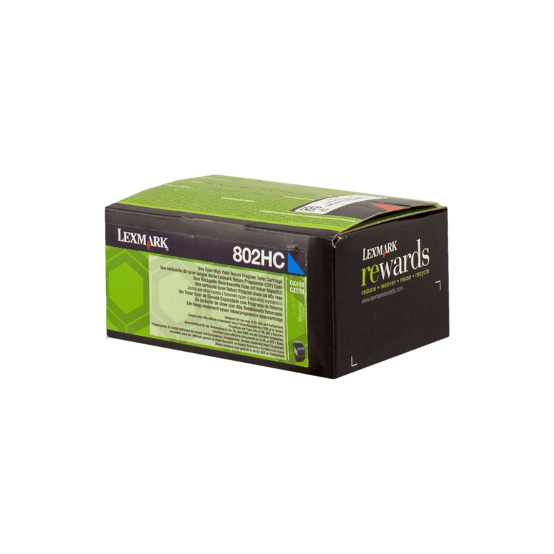 Toner Originale Lexmark 802HC 80C2HC0 ciano 3000 pagine