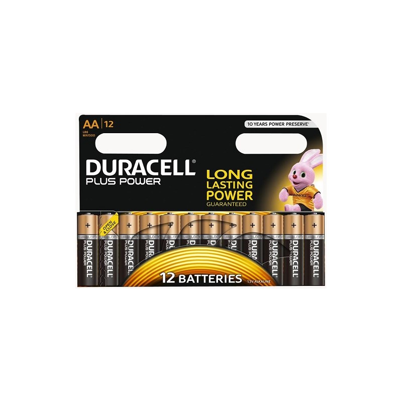 Batterie Duracell Stilo AA Plis 100 conf 12 pz