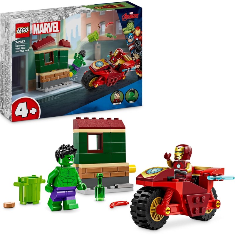 Lego 76287 Iron Man con moto e The Hulk