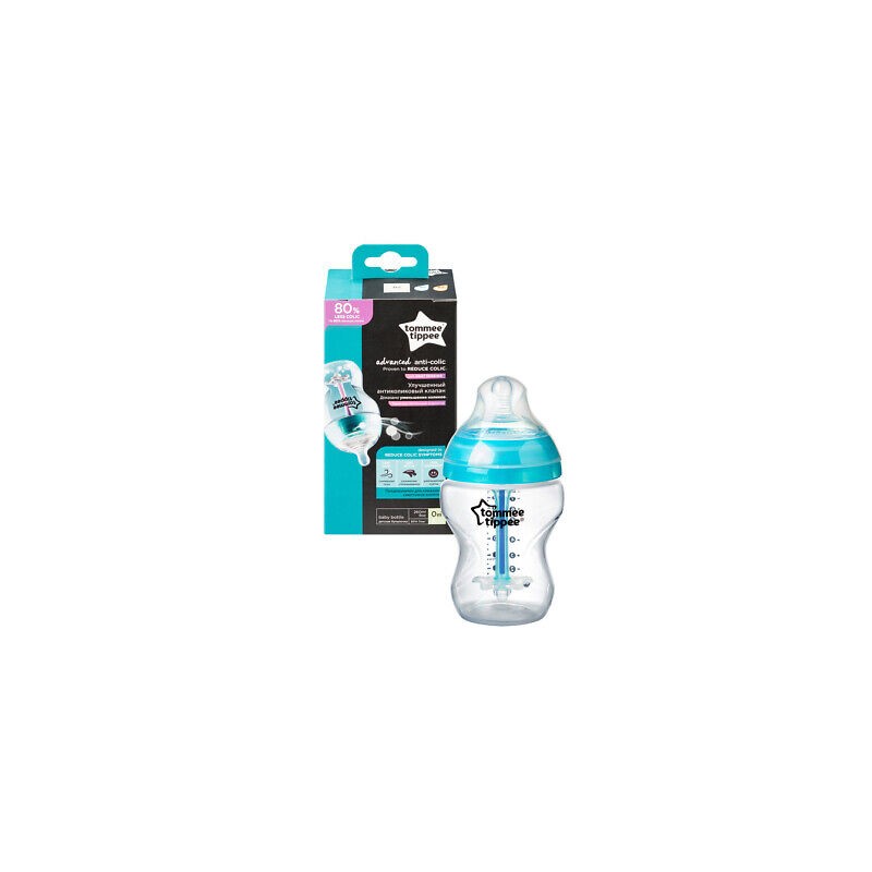 TOMMEE TIPPEE BIBERON ANTICOLICA 260ML 0M+                              