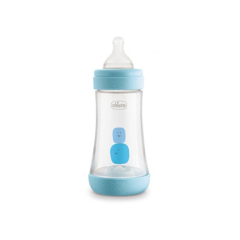 CHICCO BIBERON PERFECT 5 PLAST.BOY 240ML FL.MEDIO SILIC                 