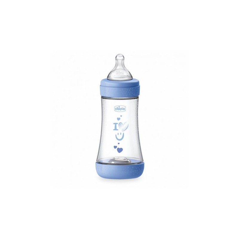 CHICCO BIBERON P5 PLAST.BOY 250ML FL.MEDIO SILICONE                     