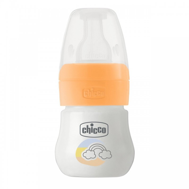 CHICCO MICRO BIBERON SILICONE 60ML 0M+ ORANGE                           