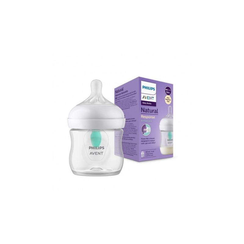 AVENT BIBERON NATURAL 3.0 PLAST.TRASP.AIRFREE 125ML 0M+ 2GO             