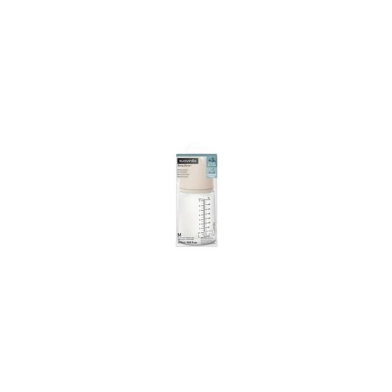 SUAVINEX BIBERON 0.0 SILICONE FLUSSO MEDIO LIGHT 270ML NUDE             