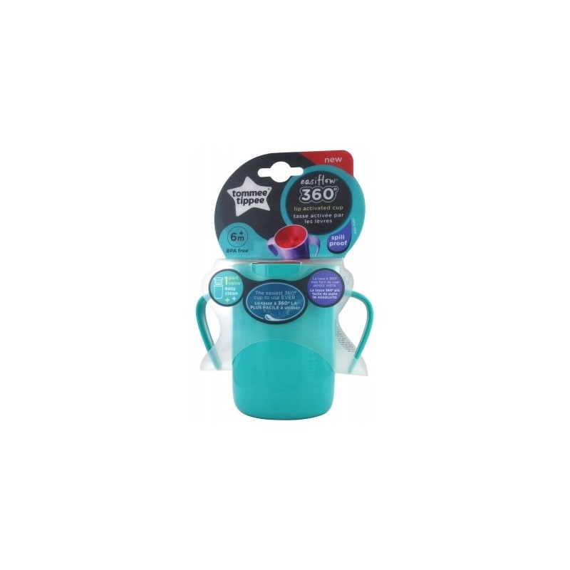 TOMMEE TIPPEE TAZZA CON MANIGLIE 360 EASYFLOW 6M+ VERDE                 