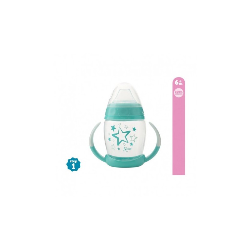 KIOKIDS TAZZA APPRENDIMENTO 270ML STEP 1 AZZURRA 6M+                    