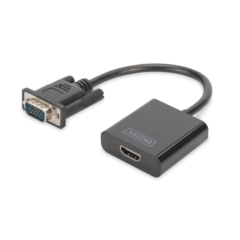 CONVERTITORE DA VGA A HDMI + AUDIO (3,5 MM) FULL HD (1080P) 15 CM