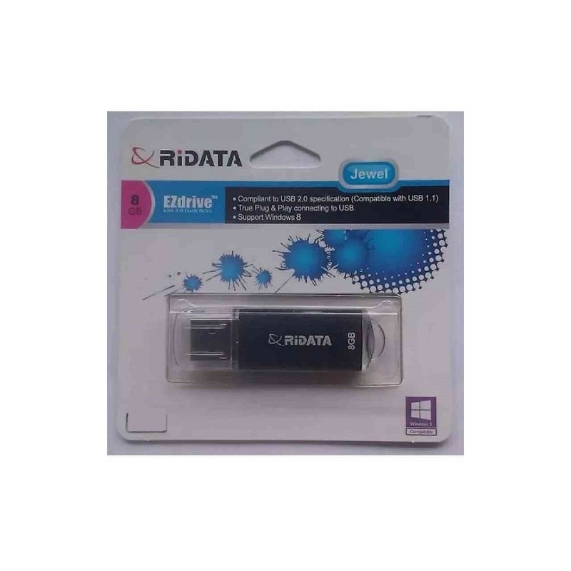 PEN DRIVE JEWEL BLACK 8GB USB 2.0 NERO