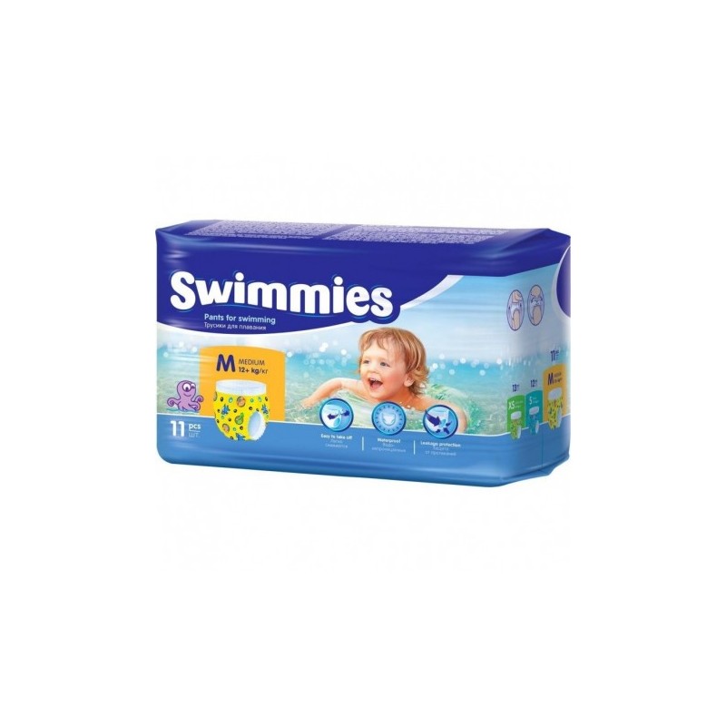 SWIMMIES M 12KG+ 11PZ PANNOLINO x PISCINA                               