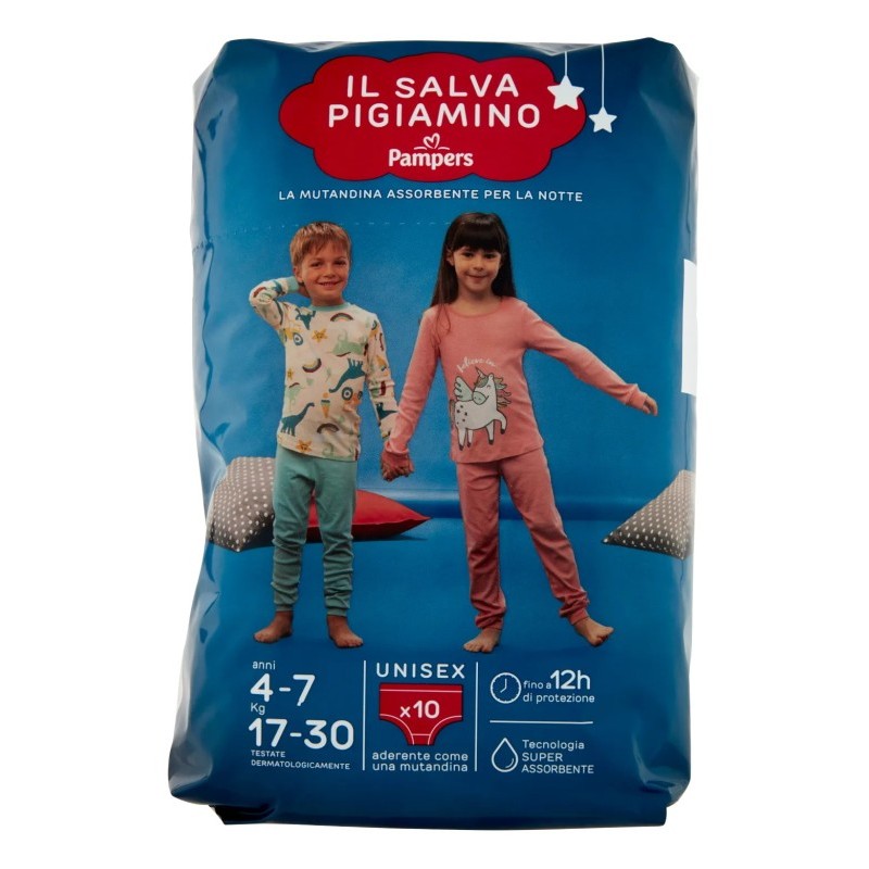 PAMPERS SALVAPIGIAMINO TG.S/M 4-7 ANNI KG.17-30 PZ 10 UNISE