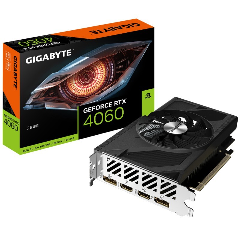 SCHEDA VIDEO GIGABYTE GEFORCE RTX 4060 8 GB D6 8G (GV-N4060D6-8GD)